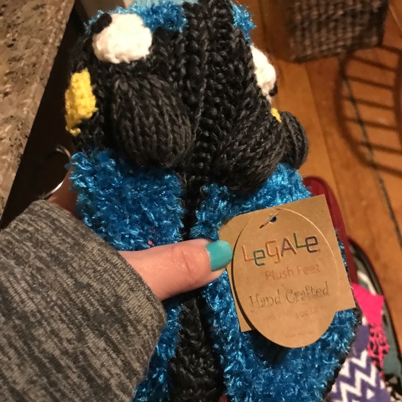 Adorable Cookie Monster handmade socks - Picture 2 of 2